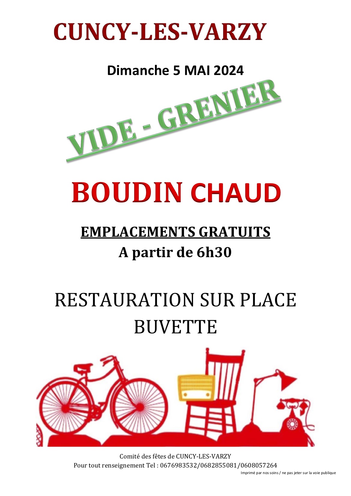 affiche vide grenier 2024